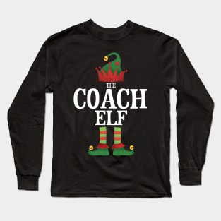 Coach Elf Matching Family Group Christmas Party Pajamas Long Sleeve T-Shirt